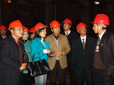 A cement company in Vietnam visited pengfei production site